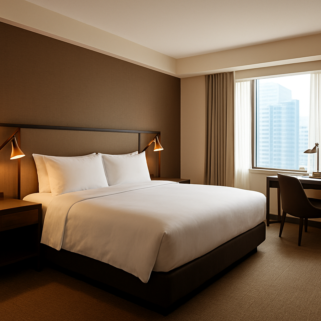 AC Executive Room at JP Park with king bed and work desk